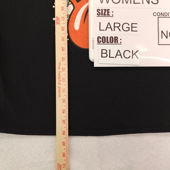 Rolling Stones Band Graphic Short Sleeve T Shirt Womens Size Large L Black - Picture 8 of 9
